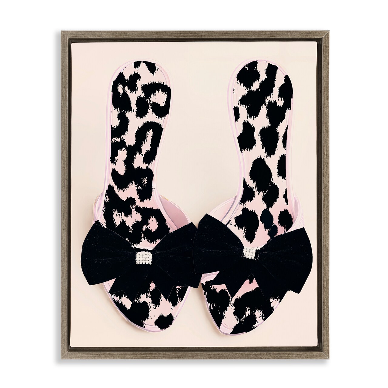Stupell Industries Cat Walk Spotted Shoes Floating Frame, design by Annabelle Hall